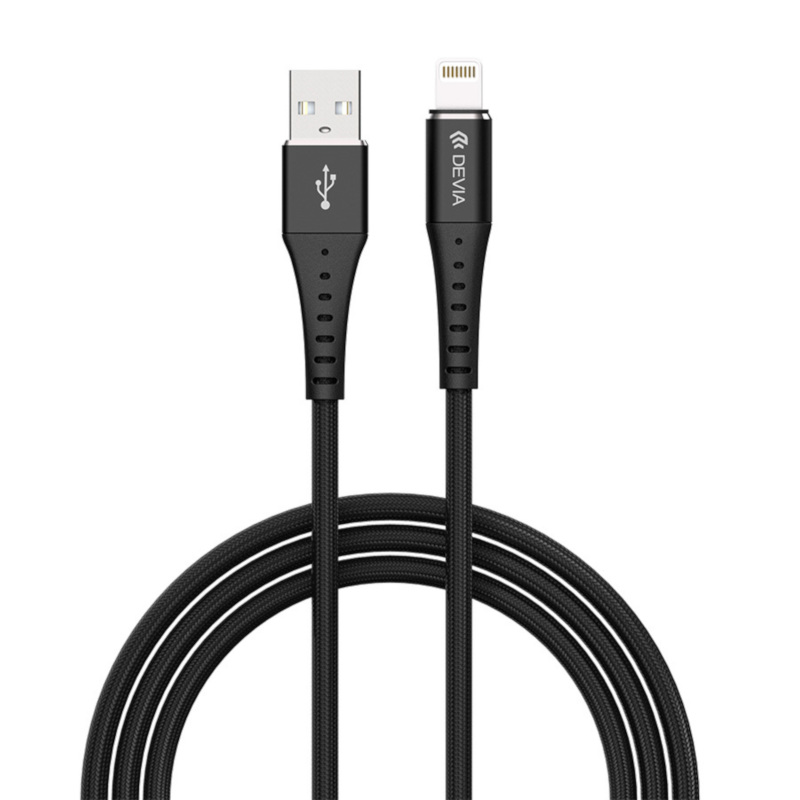 DEVIA Cable &quot;PHEEZ&quot; reforzado USB a Lightning (iOS) 1 Metro